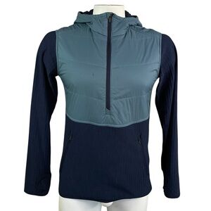 Men's Icebreaker Descender Hybrid 1/2 Zip Hoodie Men’s Medium Merino Wool Jacket